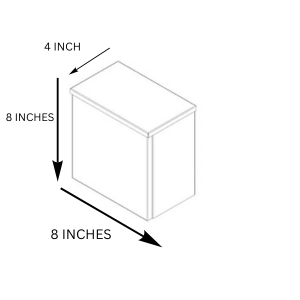 8 X 8 X 4 W/PROOF